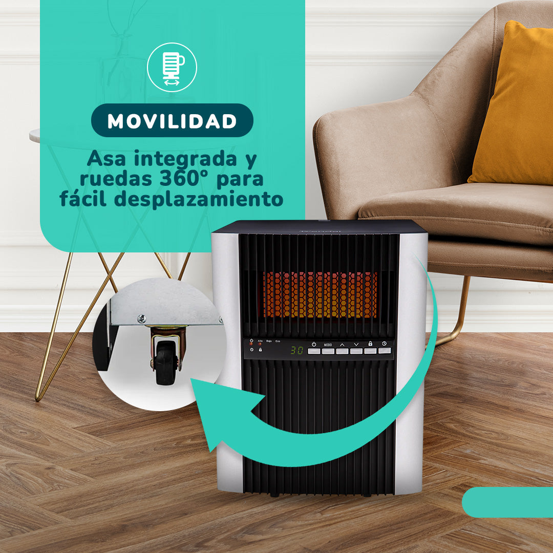 Estufa infrarroja KENDAL Potencia 1500w Cobertura 30m2