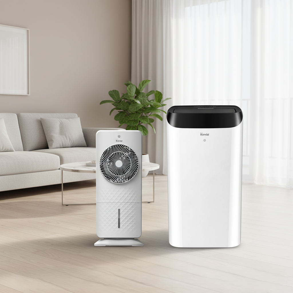 Aire Acondicionado Portátil y Deshumidificador 14000 BTU + Ventilador 4 En 1 de REGALO