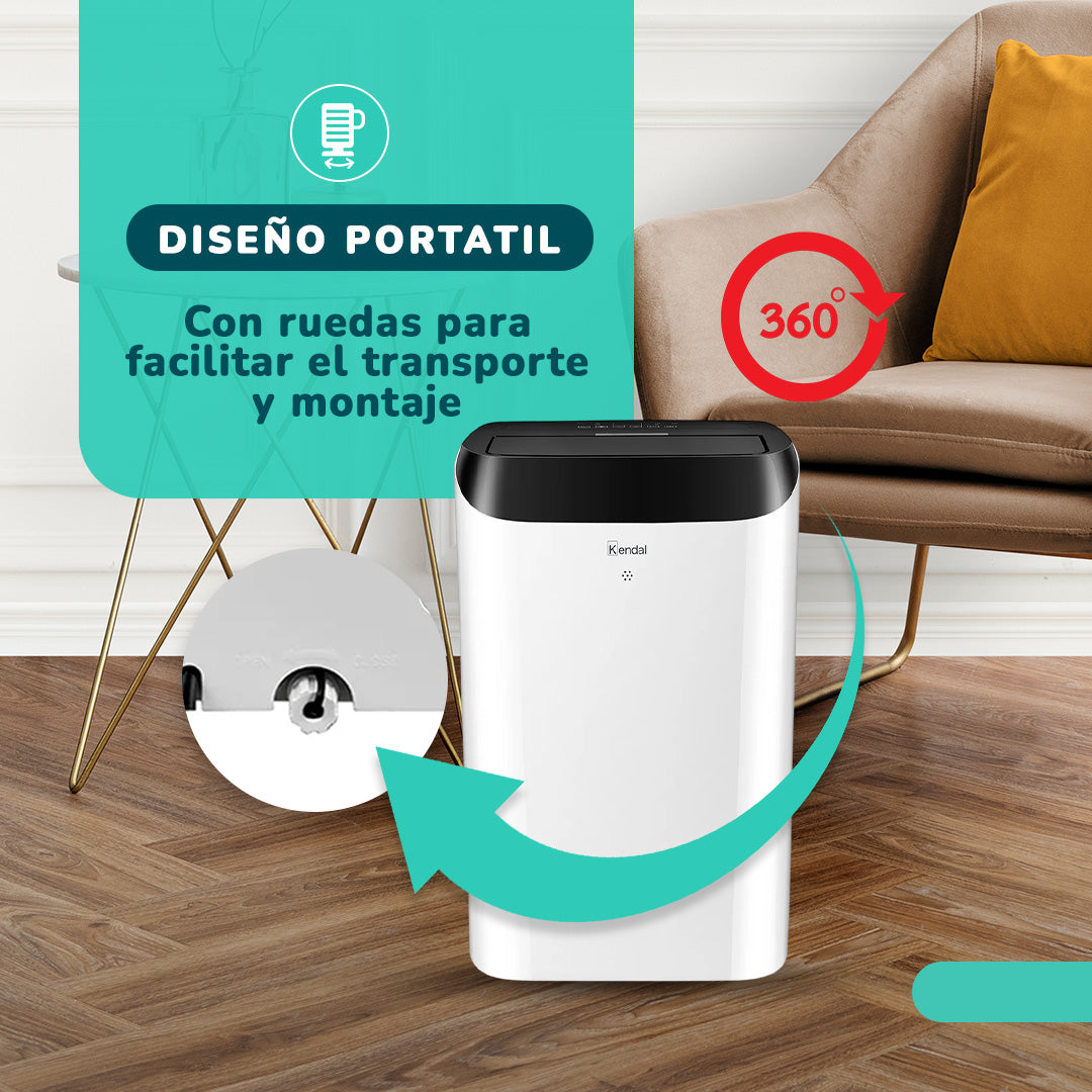 Aire Acondicionado Portátil y Deshumidificador 3 en 1,WIFI 14000 BTU