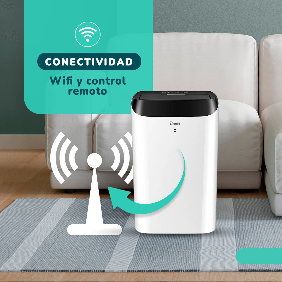 Aire Acondicionado Portátil y Deshumidificador 3 en 1,WIFI  14000 BTU
