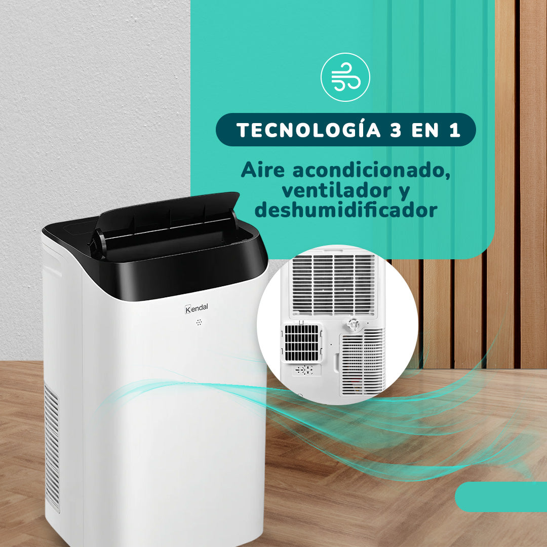 Aire Acondicionado Portátil y Deshumidificador 3 en 1,WIFI 14000 BTU