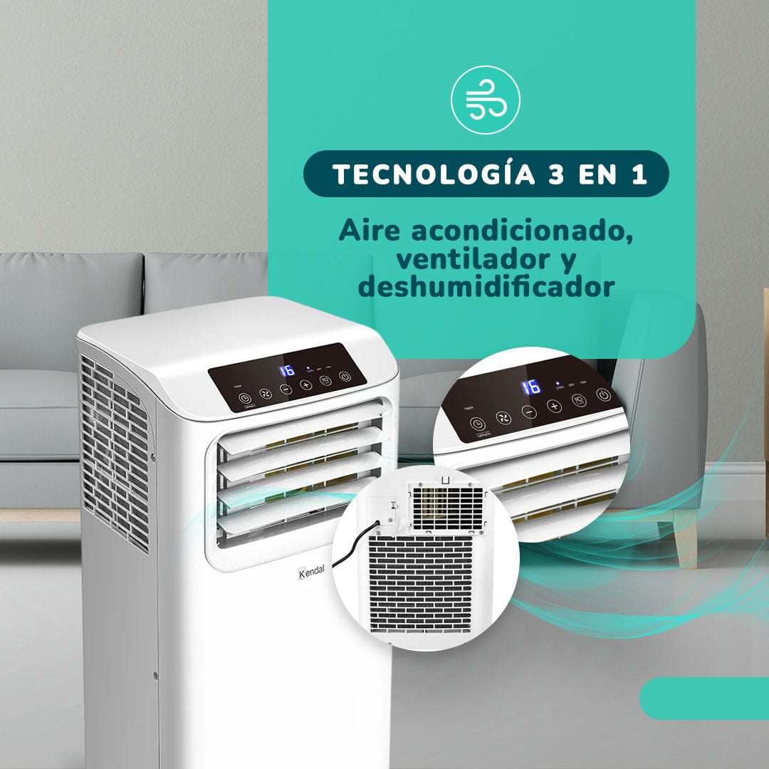 Aire Acondicionado Portátil 7000 BTU 3 en 1