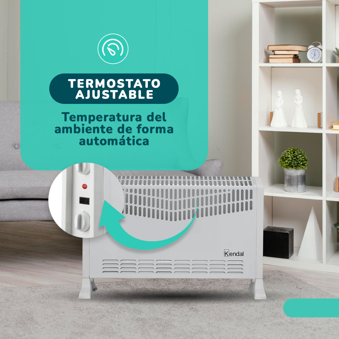 Convector Turbo KENDAL 2000W Calefactor Eléctrico Portátil