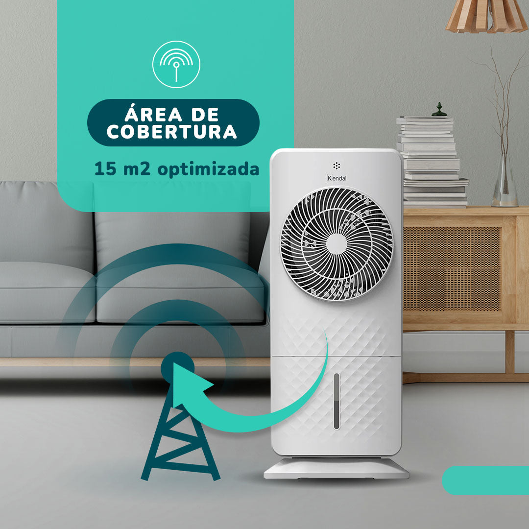 Ventilador Aire  4 En 1 | Potencia 50w Humidificador, Purificador, Control Remoto, Temporizador,3 Modos, Tanque 5L Con Ice Packs