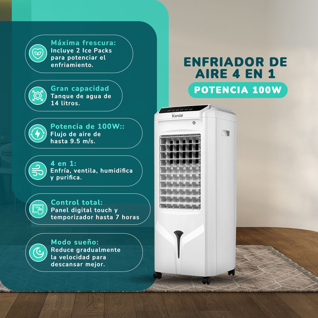 Enfriador de Aire 4 en 1 Kendal KEA-POWER75 100W
