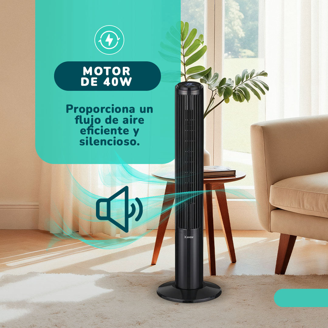 Ventilador Torre Kendal Kvt-k4007 Potente Con Wifi Y Control Remoto