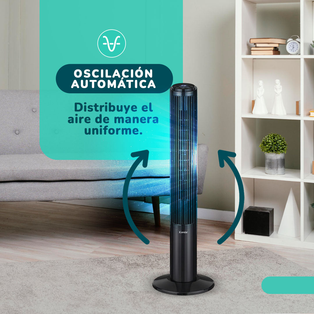 Ventilador Torre Kendal Kvt-k4007 Potente Con Wifi Y Control Remoto