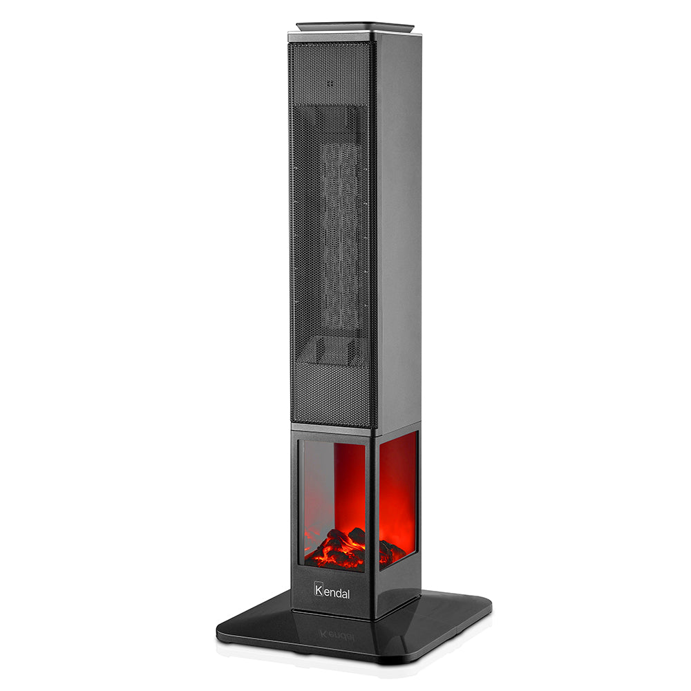 Estufa eléctrica KENDAL Panel Digital Potencia 2000w Cobertura 20m2 Efecto Flama