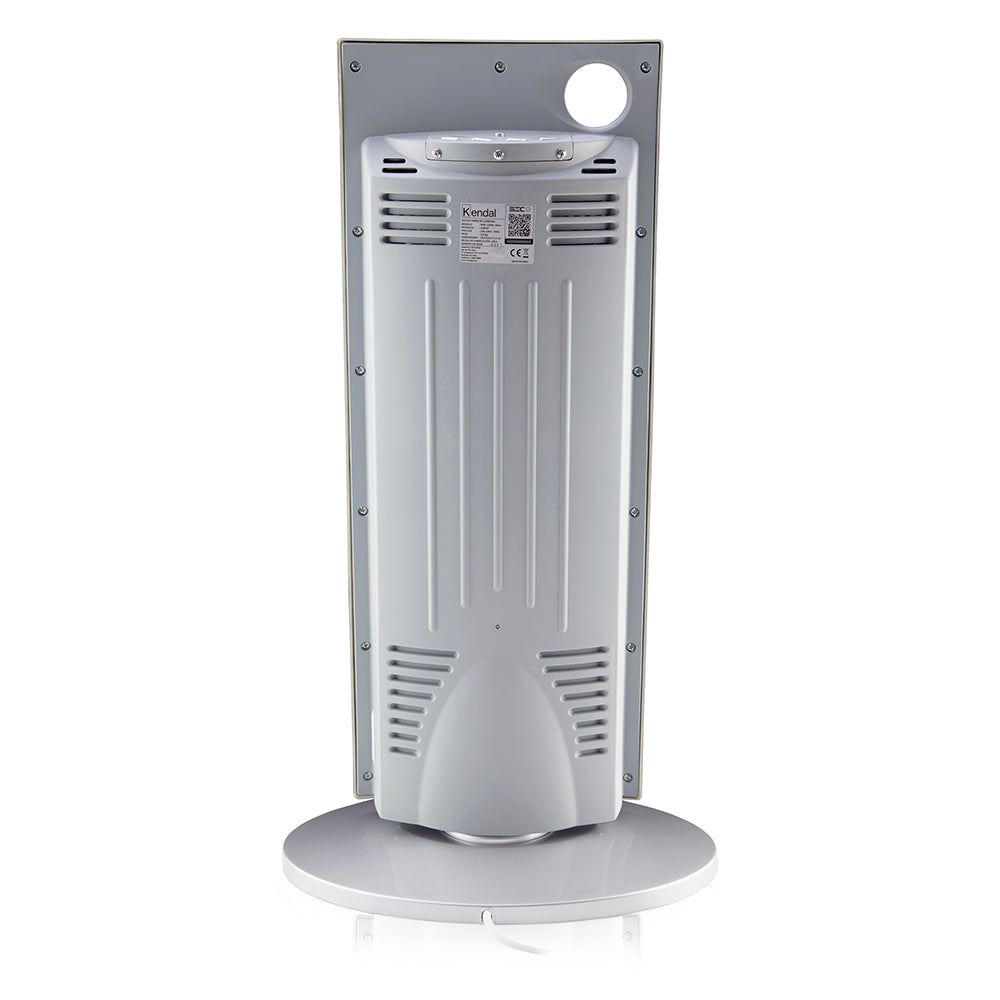 Estufa Eléctrica Fibra de Carbono KENDAL 1000W Oscilante Calefactor Silver