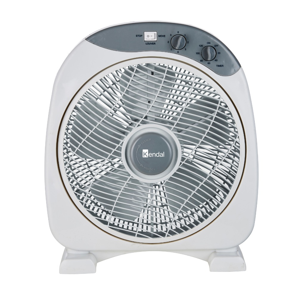 Ventilador Sobremesa Box 12 Pulgadas Blanco Potencia 40W Con Temporizador 3 Velocidades Compacto Y Potente