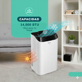 Aire Acondicionado Portátil y Deshumidificador 3 en 1,WIFI  14000 BTU