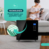 Panel Convector Eléctrico Vidrio KENDAL 1000W Control Digital Calefacción Silenciosa