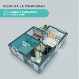 Estufa Chimenea Electrica Kendal Potencia 1800w Cobertura 20m2 Efecto Flama
