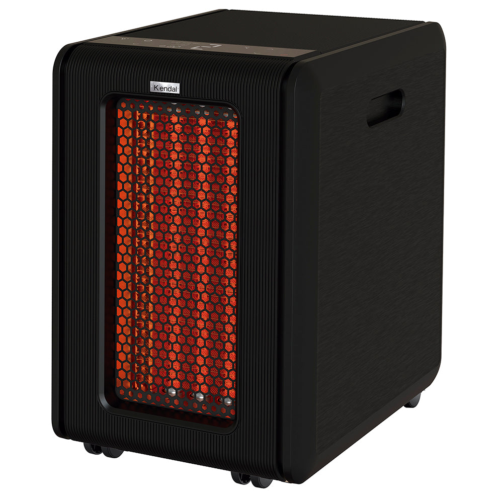 Estufa Infrarroja Kendal KEI-GOLDEN01 , 2000W, WIFI, 5 Modos de Calor, Negro – Para Ambientes hasta 65 m²