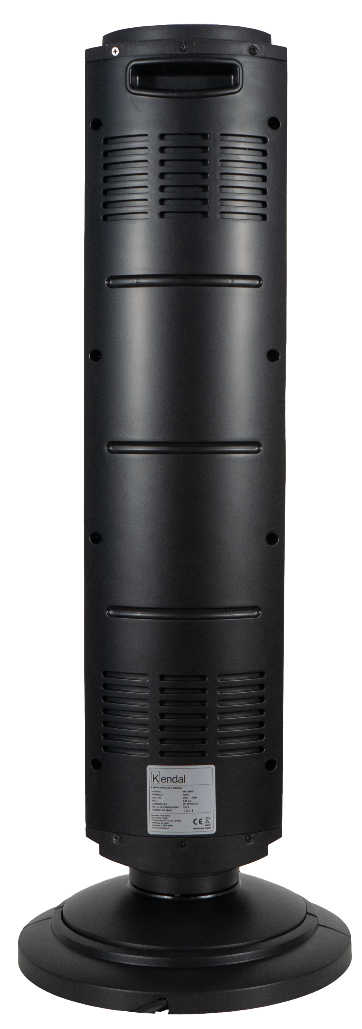 Estufa Eléctrica Fibra Carbono Kendal  WIFI Potencia 700w Cobertura 14m2