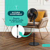 Ventilador Pedestal Kendal KVP-CONTROL16 Control Remoto, 16 Pulgadas, Temporizador y 3 Velocidades