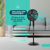 Ventilador Pedestal 16 Pulgadas Kendal KVP-INSECTOFF 45W 3 Velocidades y Repelente de Mosquitos