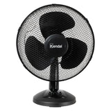 Ventilador Sobremesa Negro 12 Pulgadas, Silencioso, 2 Velocidades, Motor De Cobre, Potencia 30w, Ideal Para Mesa Y Escritorios