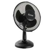 Ventilador Sobremesa Negro 9 Pulgadas, Silencioso, 2 Velocidades, Motor De Cobre, Potencia 20w, Ideal Para Mesa Y Escritorios