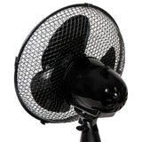 Ventilador Sobremesa Negro 9 Pulgadas, Silencioso, 2 Velocidades, Motor De Cobre, Potencia 20w, Ideal Para Mesa Y Escritorios