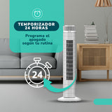 Ventilador Torre Kendal KVT-TOUCHTOWER WiFi, Panel Touch y Temporizador 24 Horas