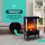 Estufa Chimenea Electrica Kendal Potencia 1800w Cobertura 20m2 Efecto Flama