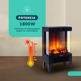 Estufa Chimenea Electrica Kendal Potencia 1800w Cobertura 20m2 Efecto Flama