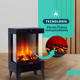 Estufa Chimenea Electrica Kendal Potencia 1800w Cobertura 20m2 Efecto Flama