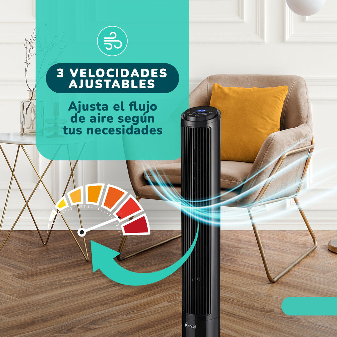Ventilador Torre Kendal Kvt-k4007 Potente Con Wifi Y Control Remoto
