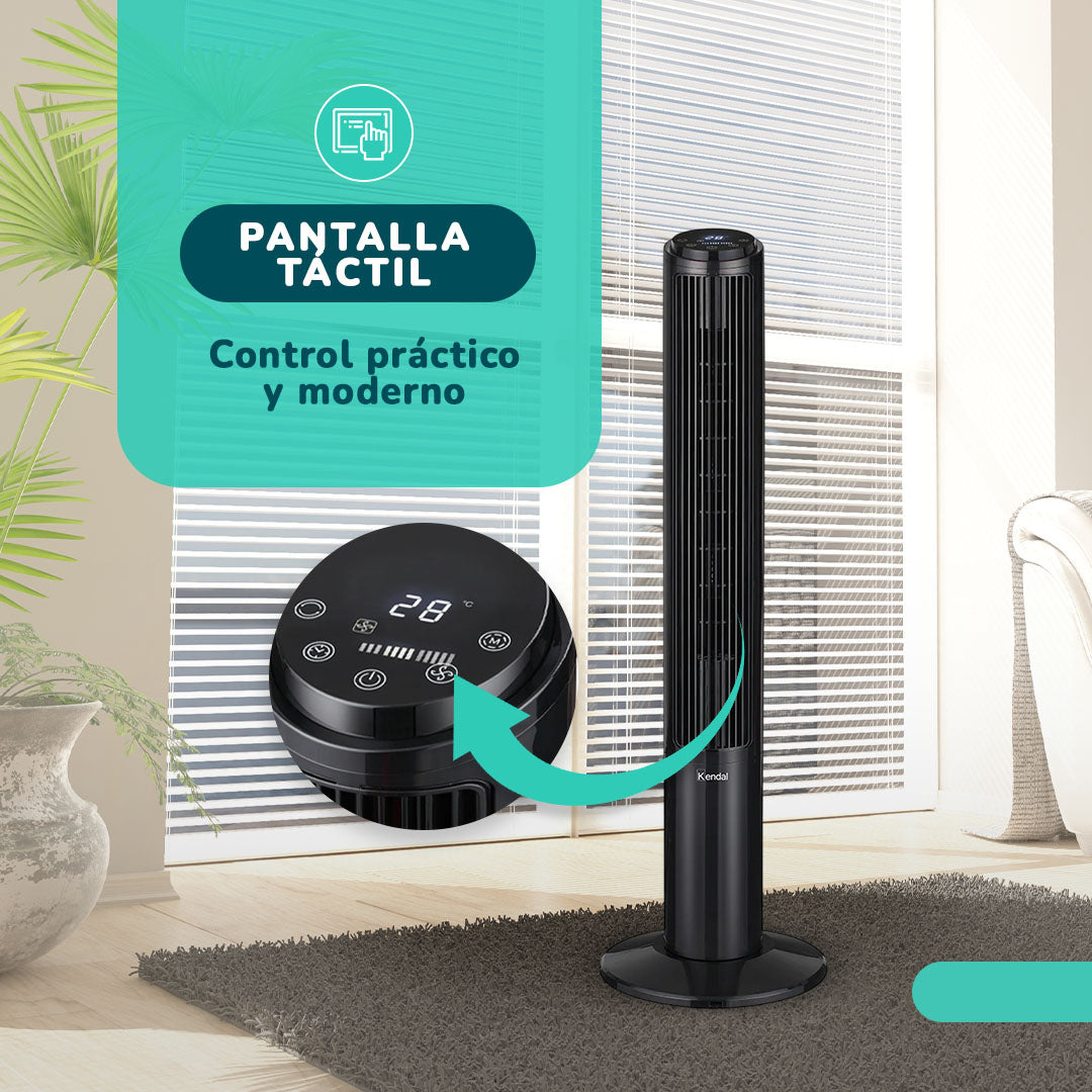 Ventilador Torre Kendal Kvt-k4007 Potente Con Wifi Y Control Remoto