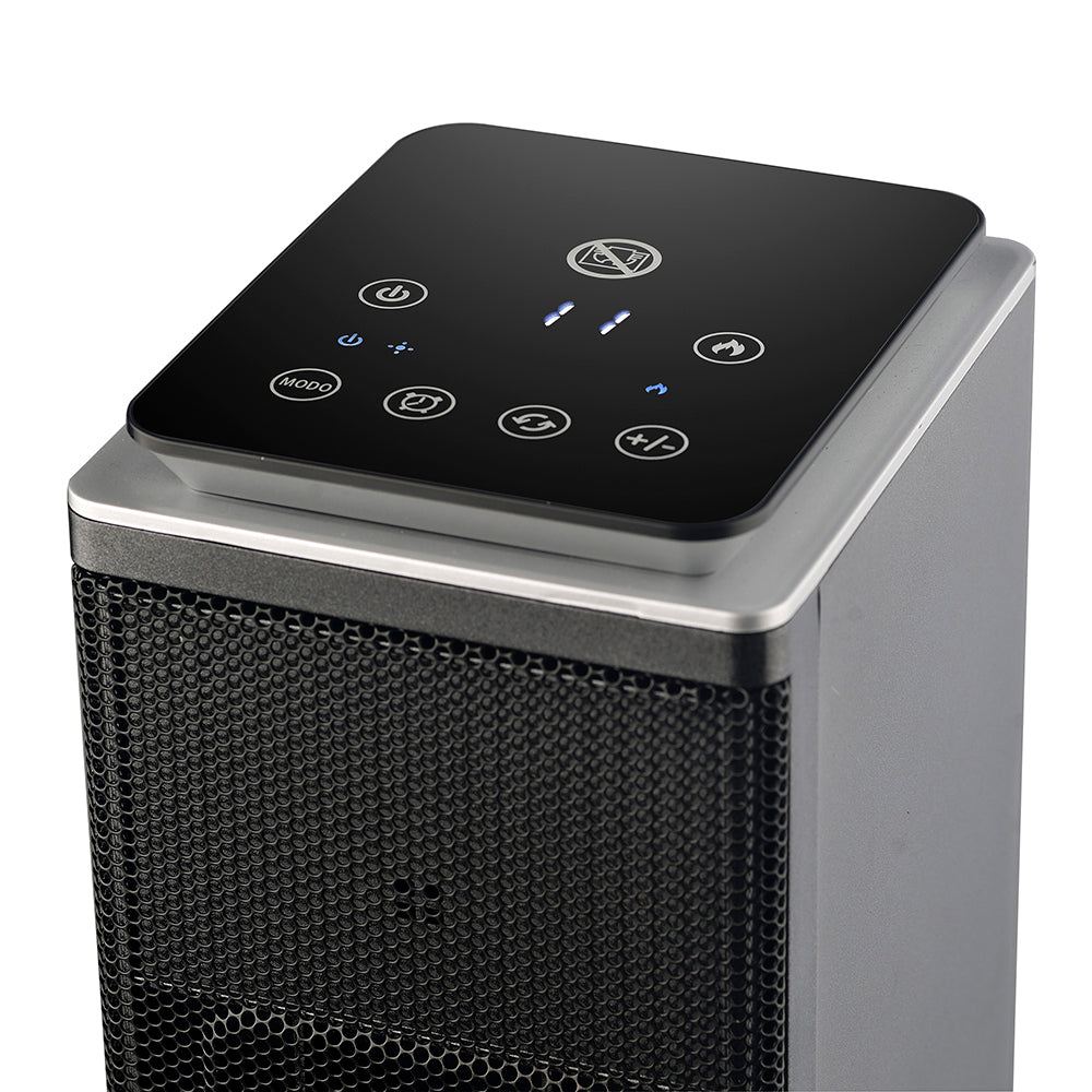 Estufa eléctrica KENDAL Panel Digital Potencia 2000w Cobertura 20m2 Efecto Flama