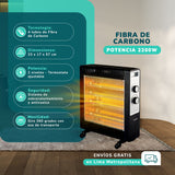Estufa Eléctrica Fibra de Carbono KENDAL 4 tubos Potencia 2200W Cobertura 20m2