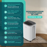 Deshumedecedor y Purificador de Aire  KENDAL 12 Litros Potencia 190W  Cobertura 30m2