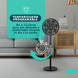 Ventilador Kendal KVP-TURBO3 3x1 - Aspas Dobles 14 - 55W - Control Remoto y  Pantalla LED